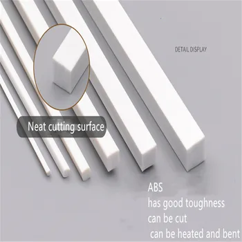 0,5 mm-10mm ABS Square Rod DIY Manual de Nisip de Constructii Model de Masă De ABS Modelul de Transformare De Tije Solide Diorama