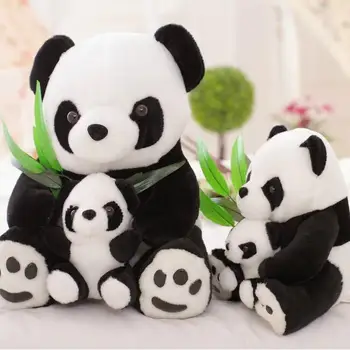 1 buc 25cm mama și copilul panda de pluș jucărie frumoasă păpușă jucărie de pluș cadou perfect pentru copii transport gratuit