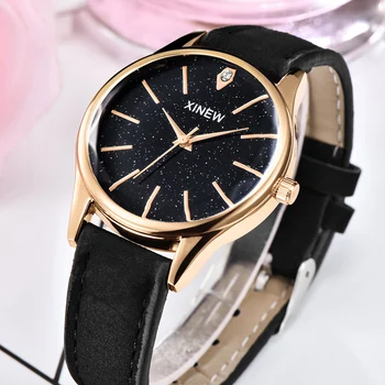 1 buc / lot Ceasuri de Moda pentru Femei din Piele Cuarț Ceasuri de mana Doamnelor Simplu de Designer Unic Ceas Montres de Marque de Luxe 2018