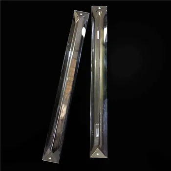 10buc/lot 22x100mm Candelabru de cristal Prisma Pandantiv Părți în 2 găuri pentru Candelabru de Cristal Piese
