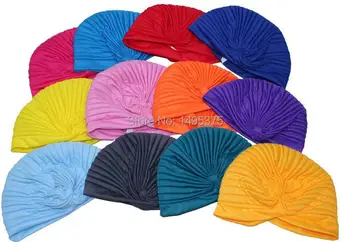 120pcs/lot Elastic Turban Cap Înfășurați Banda de Somn Pălărie Chimioterapie Bandană Cutat Indian cu Turban pălărie