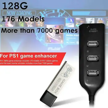128G Joc Enhancer Sursa Simulator Expansion Pack Built-in 7000 de Jocuri pentru PS1 Mini DN Joc Cutie Accesorii Durabil