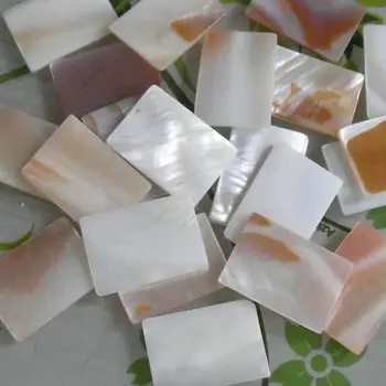 20 Buc naturale decora Inlay material dreptunghiular alb perla shell spații