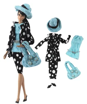 2019 Haine Noi set Costum / strat de top + Fusta de Blugi Pălărie Geanta Pentru 1/6 BJD Xinyi FR ST Papusa Barbie / baby doll haine de Crăciun