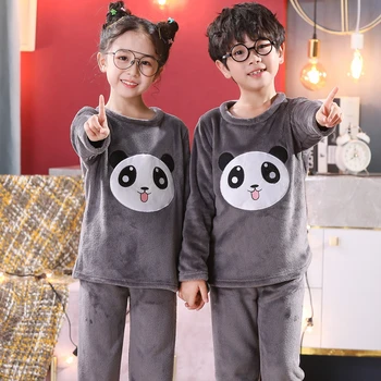2020 Crăciun pentru Copii de Iarnă Lână Pijamale Flanel Cald Sleepwear Fata Body Coral Copii pijamas Homewear Băieți Pijama Vinde Fierbinte