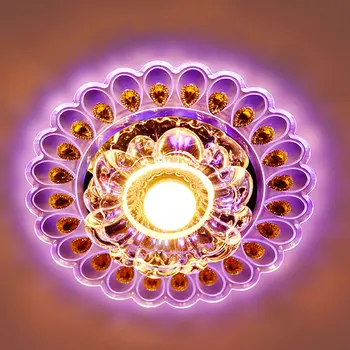 20cm de Cristal cu LED-uri Colorate de Lumină Iluminat Camera de zi Păun Plafon Candelabru Lampă de Tavan Lampa Husehold Lumina de Aprovizionare
