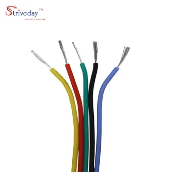 22AWG 36 de metri din Cauciuc Siliconic Flexibil Cablu de Sârmă de Cupru Cositorit linie Kit de amestec 6 Culori cabluri Electrice de BRICOLAJ
