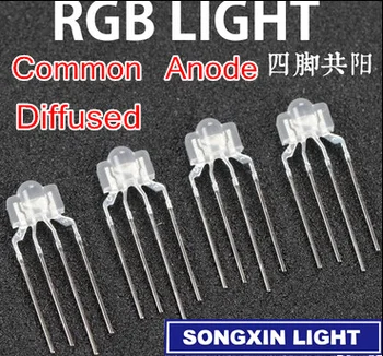 25PCS 3 mm led-uri RGB difuză 4-PIN multicolor cu led-uri dip 2.6*3.5*6.5 mm anod comun plin de culoare diodă emițătoare de lumină Pentru Tastatura