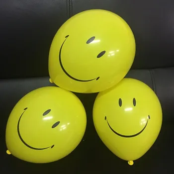 50pcs Baloane Latex de 12 țoli Smiley de Ziua Decor Galben/Negru Culoare Ballon Zi pentru Copii Petrecere de ziua Recunostintei Consumabile