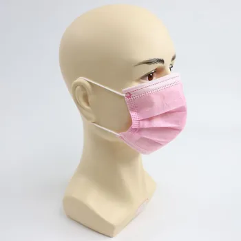 50pcs Roz Masca de Unică folosință Gura Masti de Fata Anti-Poluare Praf Gura Capace 3-Strat de Respirație Igiena Urechii Buclă Masca