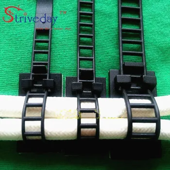 50pcs/sac CL-3 Reglabil Cablu cleme de cablu de sârmă Cravată Monteaza protecția Mediului orificiile pentru șuruburi de Adeziv Iradiate Legături Monteaza