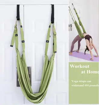 Aerial Yoga Perete Coarda Deschide Hip Hamac Întinde Auxiliare Antrenor Inversat Rope Pull Întindere A Curelei Acasă Doamnelor Curea De Yoga De Fitness