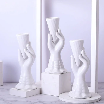 American Jonathan Adler Deține Inghetata Model De Mână Ceramică Aranjament De Flori Vaza Acasă Decoratiuni Ornamente Drăguț