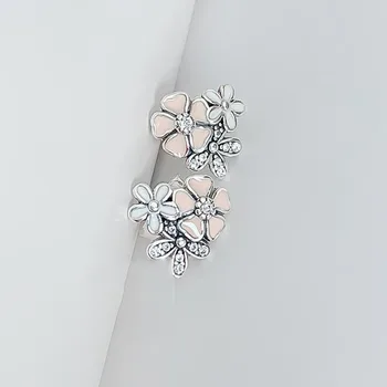 Argint 925 Pan Cercel Stil Nou Daisy Floare De Cires Cercei Pentru Femei, Cadou De Nunta Bijuterii De Moda