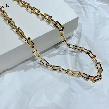 Asamblate manual Geometrice Metal Cravată Colier pentru Femei de Aur de Argint de Culoare Coliere Scurte de sex Feminin Clavicula Lanț Simplu Nou