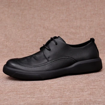 Autentice din Piele de Afaceri pentru Barbati Pantofi Casual Stil Britanic Confortabil de piele de Vacă Fund Gros Rezistent la Uzură Talpa Moale Bărbați Adidas