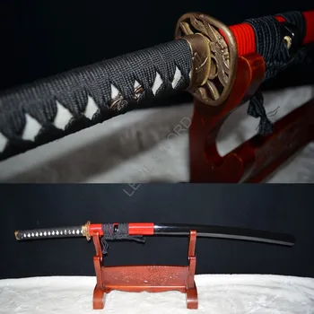 Autentice, lucrate manual japonez samurai katana ori sabie de oțel ascuțit full tang Frumos Tsuba