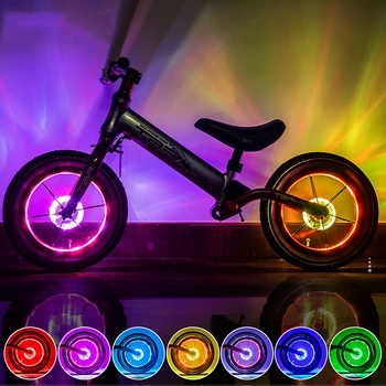 Biciclete Inteligent de Lumină LED, Cauciucuri Valve Capac Biciclete Flash de Lumină Drum de Munte cu Bicicleta Ciclism Lumina de Încărcare USB LED Lampa Neon Acoperire Roata