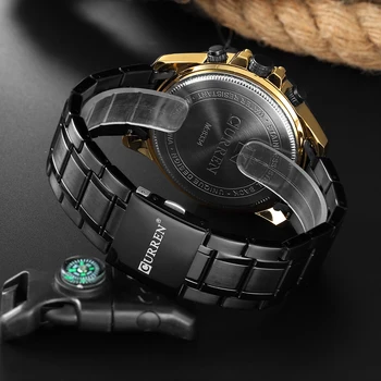 Brand de lux CURREN Cuarț Ceasuri din Oțel Inoxidabil Cronograf Ceas de mana Sportiv Mens Ceas de sex Masculin Casual de Afaceri Cuarț Ceas