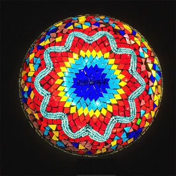 Cele mai noi turc mozaic plafon Lampă de epocă în stil art deco de Mana lamparas de mesa Sticlă lumină romantică lamparas con mozaic