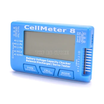 CellMeter 8 Multifunctional Digital Power Servo Tester 2S-8S cu descărcarea de gestiune & funcția de iluminare din spate Pentru RC Avion Piese de Schimb