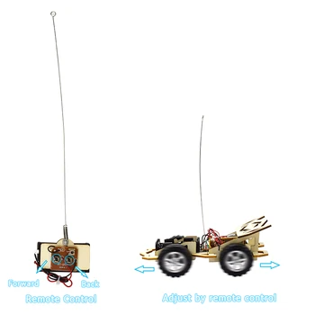 Control de la distanță Phantom Modelul de Curse Kit de Mașină de Jucărie pentru Băieți DIY Manual de Asamblare din Lemn Model Electric de Robotică Educațională Kituri Auto