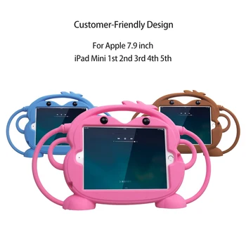 Copilul de siguranță Tableta Caz pentru iPad mini 1 2 3 4 5 Copil prietenos Transporta la Șocuri 7,9 in Lavabil Suport de Silicon de Caz pentru iPad 2 3 4