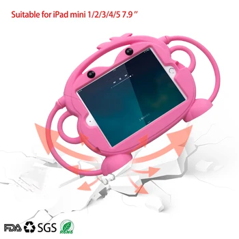 Copilul de siguranță Tableta Caz pentru iPad mini 1 2 3 4 5 Copil prietenos Transporta la Șocuri 7,9 in Lavabil Suport de Silicon de Caz pentru iPad 2 3 4