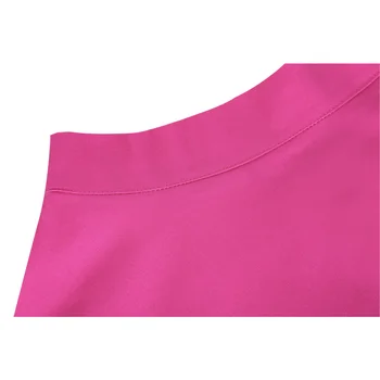 Culoare solidă Fusta de Vara Vara Birou de Epocă Elegant '50 -' 60 Rockabilly Leagăn Fuste Femei Roz 40 - ' 50 Retro Școală Fusta