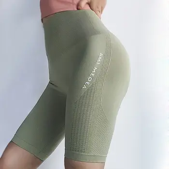 De Vânzare La Cald Talie Mare Fără Sudură Yoga Pantaloni Femei Îmbrăcăminte De Fitness Push-Up Hip Pantaloni Scrisoare De Imprimare Jambiere Scurte