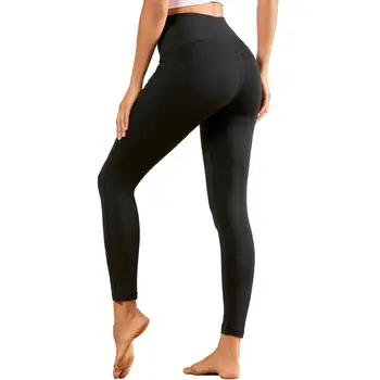 De înaltă Talie Jambiere Negre cu buzunare Push-Up Sport Femei Fitness Rulează Pantaloni de Yoga Energiei Elastice Pantaloni Sport Fata Dresuri
