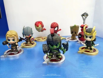 Disney Marvel Avengers Iron Man Loki, Thor, Hulk 8pcs/set figurina Anime Mini Decor din PVC Colecție de Figurine model de Jucărie