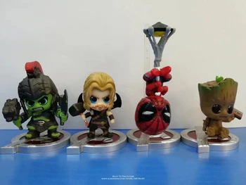 Disney Marvel Avengers Iron Man Loki, Thor, Hulk 8pcs/set figurina Anime Mini Decor din PVC Colecție de Figurine model de Jucărie