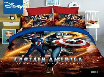 Disney marvel set de lenjerie de pat pentru copii, pat decor twin dimensiune plapuma acoperă singură foaie, plat 2-4buc home textile de desene animate de promovare