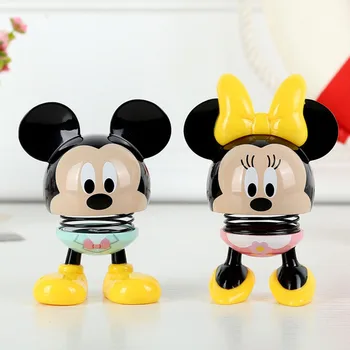 Disney Pahar De Desene Animate Mickey Mouse Minnie Masina Decor De Primăvară Papusa Figurina Model De Tort De Decorare Fată Jucărie Cadou De Ziua De Nastere