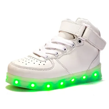 DOGEEK UE 25-46 Băieții de Lumină Led Pantofi pentru Adulți incarcator USB Lumina Mare Sus Pantofi Fete Pantofi de Dans Stralucitoare Luminos Adidași