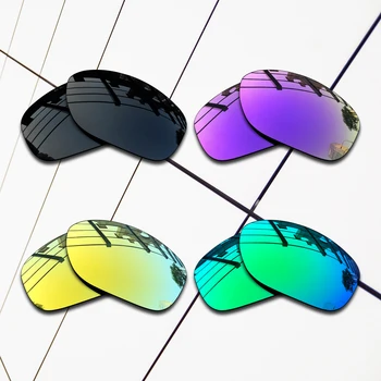 E. O. S 4 Perechi Negru & Verde & Violet & Aur de 24K Polarizat Lentile de Înlocuire pentru Oakley Pit Bull OO9127 ochelari de Soare