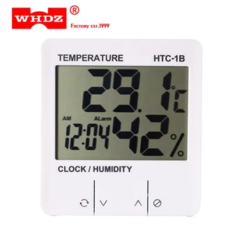 Exclusiv! Termometru Digital Electronic de Temperatură și Umiditate Metru HTC-1B Cameră de Interior Higrometru Statie Meteo Ceas Deșteptător