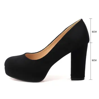 Fanyuan sex Fierbinte pe tocuri de 9 cm Turma obuwie damskie sunt sensibili siguranță pantofi pentru femei rotund toe Pantofi de Partid Doamnelor Slip-on Pompe de Înaltă