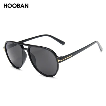 HOOBAN Epocă Pilot Stil de ochelari de Soare Barbati Elegant Design de Brand de Conducere Ochelari de Soare Retro bărbați Cadru Mare Umbra Ochelari de vedere