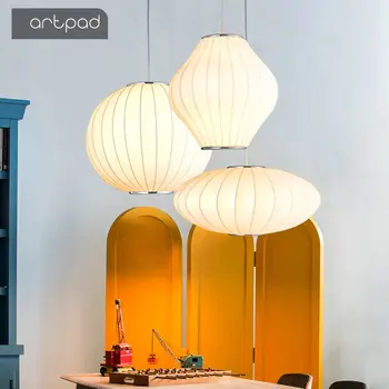 Italiană pânză Lampa Nordic Agățat Lămpi de Designer Pandantiv Lumini pentru Camera de zi Dormitor Lampa Bar, Restaurant Led-uri Corpuri de iluminat