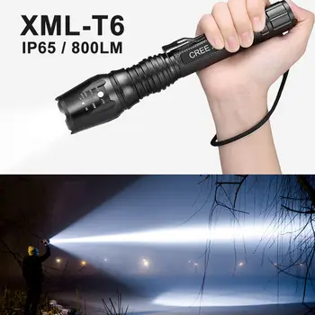 Lanterna LED-uri lanterna XMLT6 cel Mai Puternic Lanterna Tabără de Vânătoare Biciclete Lumina 5 Moduri Impermeabil în aer liber Zoom Utilizați o Baterie 18650