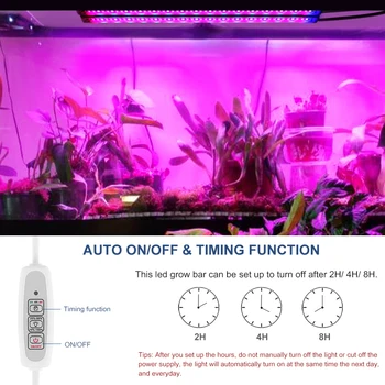LED Fito Lămpi Spectru Complet Lumina Benzi a CONDUS 48 de LED-uri IP54 Adjustion Cresc Lumini cu efect De Seră Hidroponică a Plantelor
