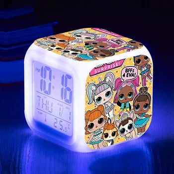 LOL surpriză păpuși LED ceas Deșteptător anime desene animate lols păpuși cifrele de acțiune de ziua jucarii pentru fete de 8*8*8 CM