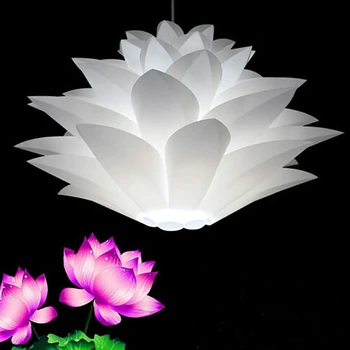 Lotus Candelabru cu Abajur DIY Floare de Lotus cu Șase Straturi de abajurul Cameră Romantică Pendent de Iluminat Acoperire Hotel Bar Decor