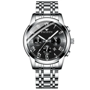 Mens Sport Ceasuri de mână din Oțel Inoxidabil Militar Data Casual Cuarț Ceasuri pentru bărbați Rotund Mare Analogice Dial Watch Orologio Uomo