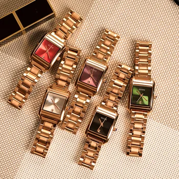 Moda GUOU Brand de Top Ceas de Lux a Crescut de Aur Stainelss Doamnelor din Oțel Femei Ceasuri de Lux pentru Femei Ceas relogio feminino 8089
