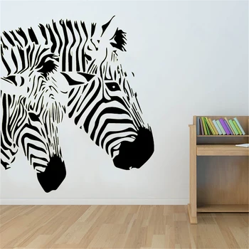 Model Zebra Animal Autocolant Perete Amovibil Arta Murala de Perete Decalcomanii de Banda Home Decor pentru Camera de Copii, Living, Vinil ph186