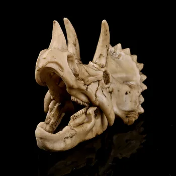 Moquerry Dinozaur Craniu Cap de Schelet Rășină Sculptură Figurine Triceratops Ambarcațiuni Statui pentru Decor Halloween Decor Acasă