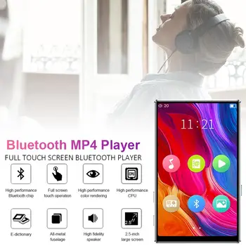 MP4 Player Bluetooth Ecran Tactil 5.0 Pierderi Music Player cu Radio FM Înregistrare Ecran de 4 Inch
